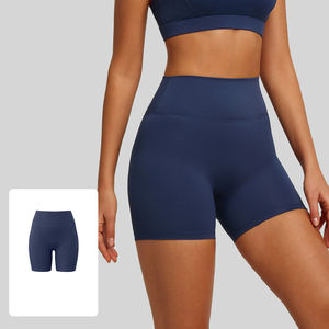 Women's Solid High Waist Four-Way Stretch Bodycon Yoga Jogging Swim Shorts for Sportswear - Product Image 1