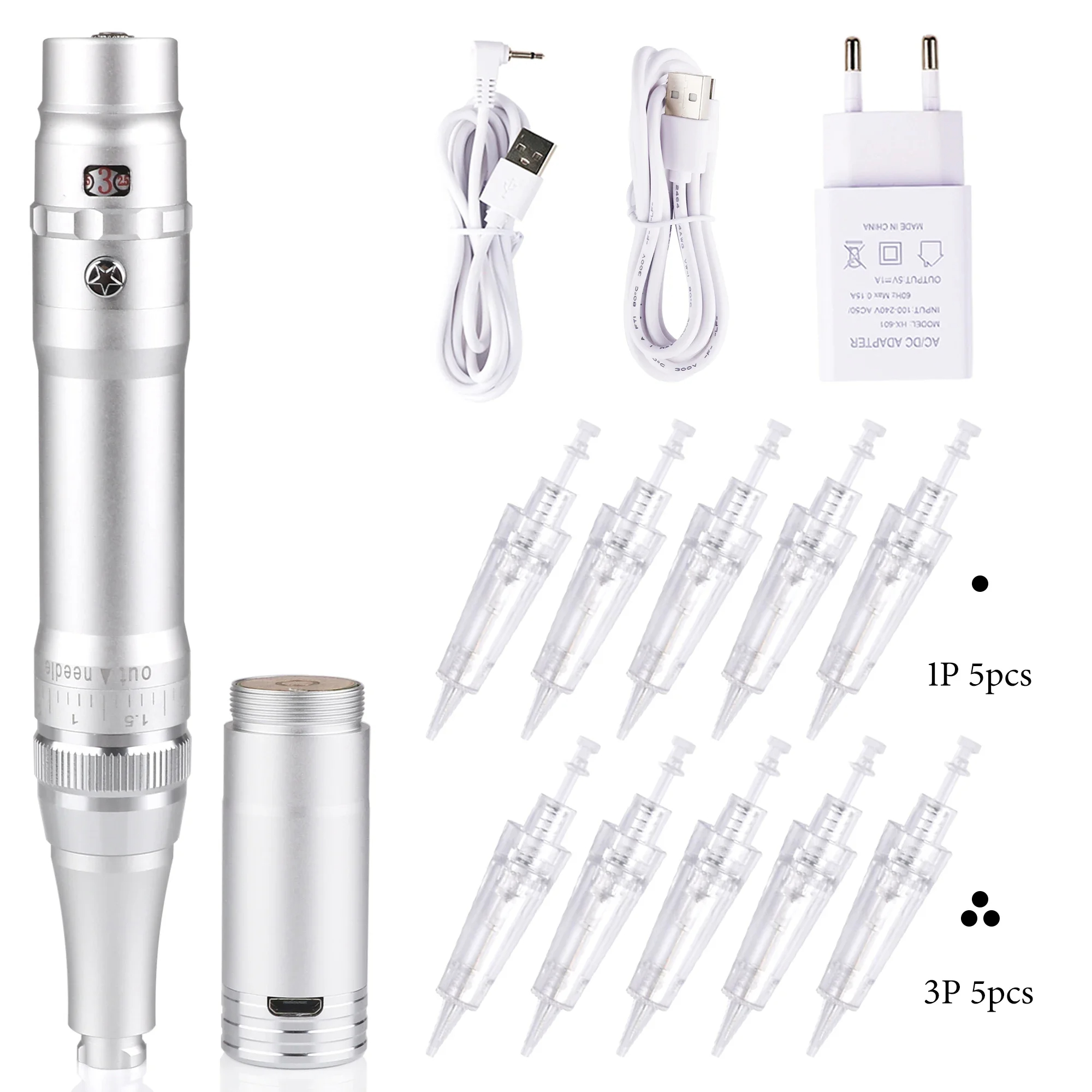 Argent + 10 aiguilles