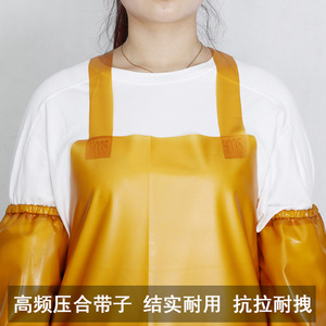 PVC Bib Apron Double Shoulder Waterproof Oil Resistant Chemical Resistant Heavy Duty Work Apron For Men Women Adults - Product Image 3