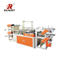 Machine de fabrication de sacs à ordures et de sacs à gilet entièrement automatique à double ligne, largeur 600/700/800 mm, contrôlée par PLC