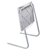 Table pliante légère en plastique avec plateau réglable, bureau portable pour ordinateur portable, table de repas pour canapé et lit