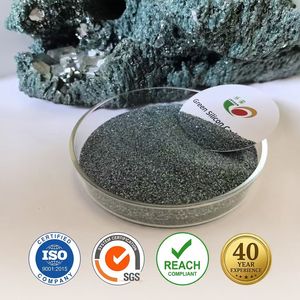 Grano Abrasivo de Carburo de Silicio Verde (SiC) 99% de Fábrica GC FEPA F Grano F36 F40 F46 F54 F60 para Discos de Corte y Muelas Abrasivas - Product Image 1