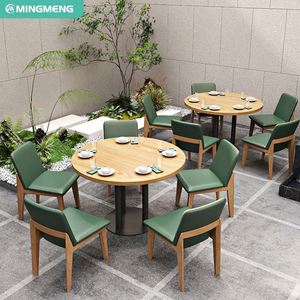 ชุดรับประทานอาหารโต๊ะและเก้าอี้สี่เหลี่ยมผืนผ้าที่นั่งบนดาดฟ้าคาเฟ่โต๊ะและเก้าอี้แบบปรับแต่งได้เฟอร์นิเจอร์ร้านอาหาร - Product Image 6