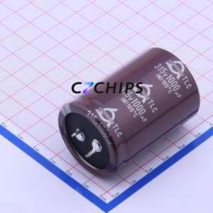 Condensador Electrolítico de Aluminio TLC315V1000M35*50 de Montaje a Presión (THT), D35xL50mm 1000uF 20% 315V 10mm - Product Image 1
