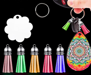 <b>Customized</b> logo Creativity Heart Shaped MDF Wooden Sublimation <b>Keychain</b> - Product Image 4