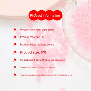 Luminous Series Large Hole Bucket <strong>Beads</strong> Mix Colour Loose Acrylic <strong>Pony</strong> <strong>Beads</strong> for Amazon Direct Supply Acrylic Plastic Lucite <strong>Bead</strong> - Product Image 2