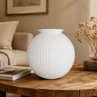 Abat-jour en verre gaufré dépoli transparent, soufflé à la main, de remplacement pour lampe suspendue ou de table, vente en gros, directement de l'usine