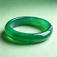 Bracelet en Agate Verte Naturelle du Brésil, Finition Soie, Grade Impérial YL, Vente en Gros Usine