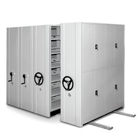 Système d'étagères mobiles compactes à haute densité personnalisables, unités de stockage compactes pour archives, pour bureaux et entrepôts