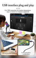 Microphone de jeu USB GAM-ME6S Rgb lumières éblouissantes ordinateur K enregistrement de chanson téléphone portable diffusion en direct jeu USB