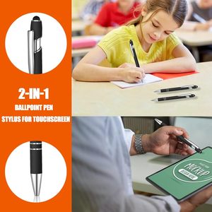 ปากกาโลหะ 2-in-1 ดีไซน์ทันสมัย พร้อมโลโก้สั่งทำ หน้าจอสัมผัสแบบ Capacitive หัวปากกาเขียนขนาด 1.0 มม. หลายสี ปากกาสีดำ - Product Image 4