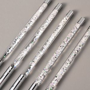 Kit de pinceaux à ongles en nylon pur avec paillettes, manche acrylique, pour peinture, dessin, salon de manucure - Product Image 4