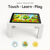 Mesa Táctil Inteligente de 55 Pulgadas, Resistente, para Juegos y Pedidos, para Uso Doméstico y Escolar, Resistente al Agua IP65, Ajustable en Altura, Familiar