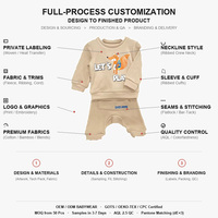 Ensemble 2 pièces pour bébé : Sweat-shirt et pantalon pour garçons, en mélange de viscose, personnalisable, fabrication OEM, petite série, certification disponible