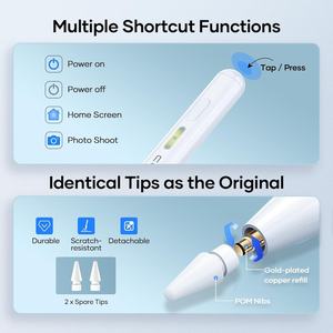ปากกาสไตลัสอะลูมิเนียม<span class=keywords><strong>แบ</strong></span>บสัมผัสป้องกันการสัมผัสฝ่ามือ พร้อมระบบตรวจจับการเอียง สำหรับ iPad Pro & Air  พร้อมแบตเตอรี่ใน<span class=keywords><strong>ต</strong></span>ัวสำหรับแท็บเล็ต (<span class=keywords><strong>ต</strong></span>ัวอย่างสินค้าฟรี) - Product Image 5