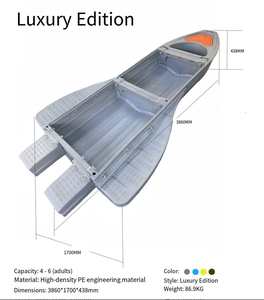 เรือพลาสติกพับได้สำหรับตกปลา ติดตั้งมอเตอร์  สำหรับพักผ่อนในแม่น้ำ - Product Image 3