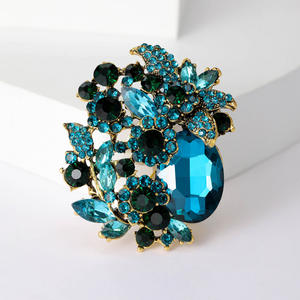 เข็มกลัดดอกไม้สไตล์ยุโรปสุดหรูหราทันสมัย ขนาดใหญ่ ประณีต ใช้งานได้หลากหลาย ผลิตจากโลหะผสมสังกะสี ชุบทอง  สามารถปรับแต่งได้ เหมาะสำหรับเป็นของขวัญสำหรับทุกเพศทุกวัย ใช้ในงานปาร์ตี้ - Product Image 2