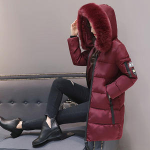 Mode dames winterjas met bontkraag, warme capuchon, lange parka, buitenkleding - Product Image 2