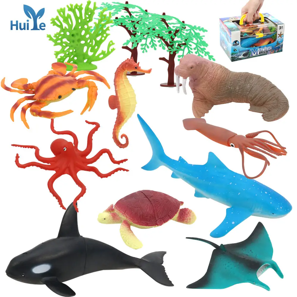 Huiye Zee Dier Figuur Speelgoed Set Bulk Plastic Zee Oceaan Dieren Speelgoed