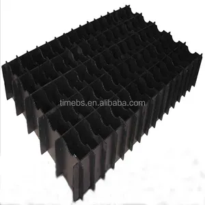 Blue corrugated plastic dividers with 25 cells