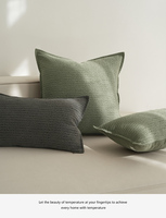 Décor à la maison pur coton Jacquard lombaire taie d'oreiller haut de gamme solide taille housse de coussin pour salon décor à la maison hôtel fournitures