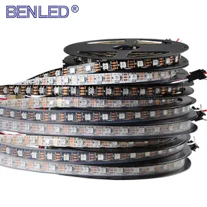 Hot Sale Colorful WS2812 5050 Pixel Water防水DC 5V Addressable RGBW RGB 60 144 Led Flexible WS2812B IC Strip