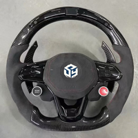 Volant de direction personnalisé en cuir semi-synthétique et fibre de carbone, accessoires de voiture pour VW Volkswagen Golf R 5 6 7 MK5 MK6 MK7 Gti Passat CC