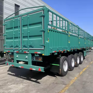 Venta Directa de Fábrica, Garantía de Calidad, Semirremolque de Plataforma con Eje de 80t, Tipo Barn, con Barandas, en Venta - Product Image 1