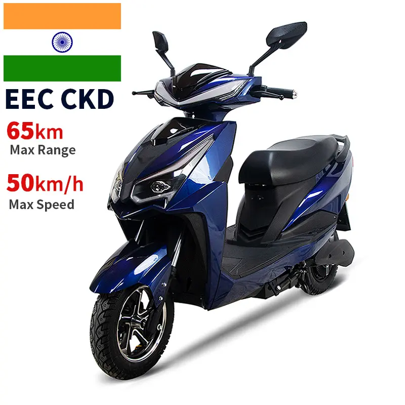 40-50 km/h hız 45-65km aralığı çin tedarikçisi elektrikli motosiklet ckd elektrikli scooter hindistan