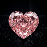 Diamant rose vif fantaisie taille cœur, cultivé en laboratoire, pierre non montée VS2, certifié IGI pour la fabrication de bijoux par AURA LUXURIA