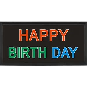 Fabrik Niedriger Preis Led Neonlichter Zeichen Großhandel Acryl Led Schild Benutzer definierte Alles Gute zum Geburtstag Digital Led Open Sign Display