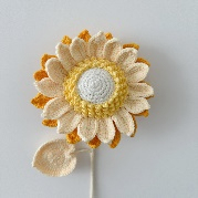 Nuevas flores gigantes hechas a mano rosas artificiales <span class=keywords><strong>girasol</strong></span> Flores grandes de ganchillo para regalo del Día de San Valentín - Product Image 4