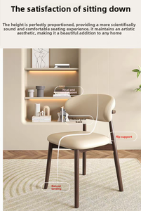 Chaises de salle à manger modernes nordiques <span class=keywords><strong>en</strong></span> bois avec dossier <span class=keywords><strong>en</strong></span> <span class=keywords><strong>tissu</strong></span> de coton et lin, ergonomiques, écologiques, <span class=keywords><strong>pour</strong></span> la maison, le bureau, le parc, l'hôtel, le salon - Product Image 2