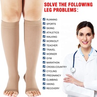 Chaussettes de compression pour femmes et hommes Circulation 20-30mmHg Athletic Running Cycling