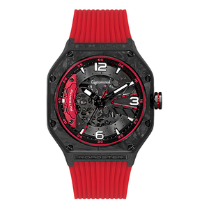 Reloj Mecánico Automático con Bisel de Fibra de Carbono y Correa de Silicona - Product Image 1