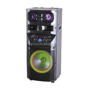 High Sound Quality <strong>Portable</strong> Woofer Wooden Wireless Charging Karaoke <strong>Speaker</strong>