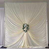 Wintina personnalisé réglable aluminium tuyau mariage arc toile de fond support élégant métal rideau tuyau drapé pour la décoration de mariage