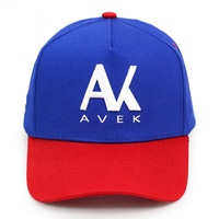 Elegante sombrero personalizado de color azul marino fabricante chino bajo MOQ personalizado 3D Puff bordado gorra de béisbol de dos tonos para hombres