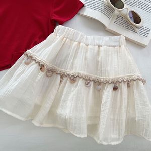 Conjunto de Dos Piezas para Niñas, Camiseta de Manga Corta Irregular y Falda, Estilo Princesa, para Verano - Product Image 3