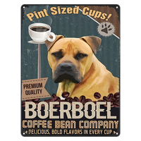 Affiche métallique décorative Cat Coffee Signs 30*40 cm, plaque en métal imprimée UV pour décoration murale de magasin et de maison