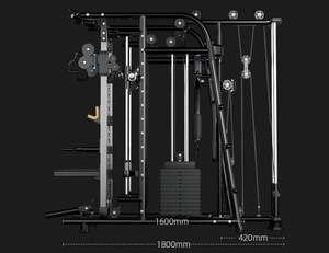 大型総合トレーニング機器商用コンビネーションセット スミスマシン 多機能ジム機器 筋力トレーニング用 - Product Image 6