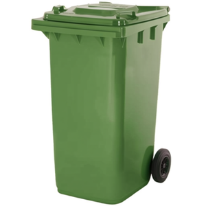 Bidone per Rifiuti 240 L Verde con Ruote per Uso Esterno - Product Image 2
