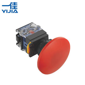 Interrupteur à bouton poussoir en forme de champignon LA38-M/<span class=keywords><strong>60</strong></span> 22MM, tête de champignon de <span class=keywords><strong>60</strong></span> mm, à verrouillage, momentané, 1NO 1NC, application électrique - Product Image 1