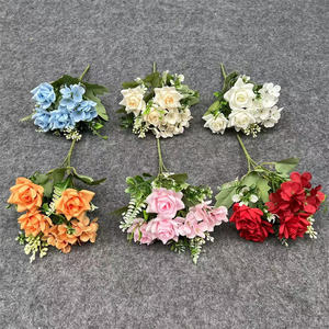 باقة زهور هدرانج صغيرة مزخرفة 5 فروع أشجار زهور اصطناعية صغيرة لحفلات الزفاف - Product Image 1