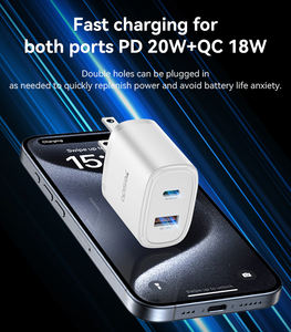 Yesido Multiple Protection PD20W + QC18W USB-C et USB Double Port Charge Rapide US Spec Chargeur - Product Image 3