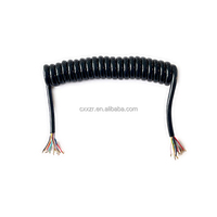 Autone TC222S 3M 12V / 7 broches à 13 broches Kit de fil en spirale de remorque de type européen avec gaine en TPU