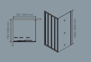 Vượt quá nhà máy bán hàng trực tiếp Châu Âu Nhôm đóng khung bi-folding tắm bao vây trượt vòi hoa sen cabin - Product Image 4
