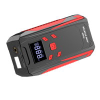 Démarreur de voiture portable 4 en 1 12V au lithium avec compresseur d'air intégré, multifonction, avec pompe à air