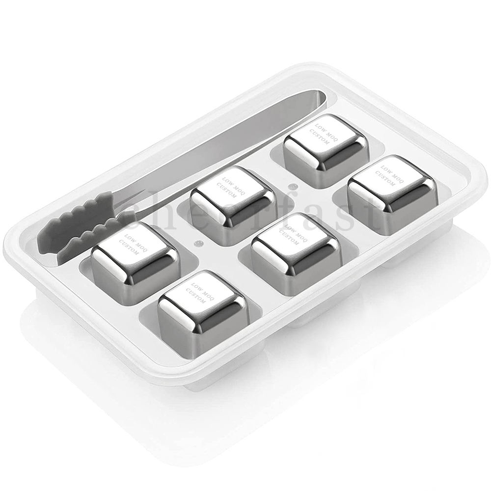 Silver Stainless steel ice cube  set