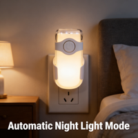 Lampe d'urgence 3-en-1 pour panne de courant, lumière LED à allumage/extinction automatique, lampe torche portative avec base de charge